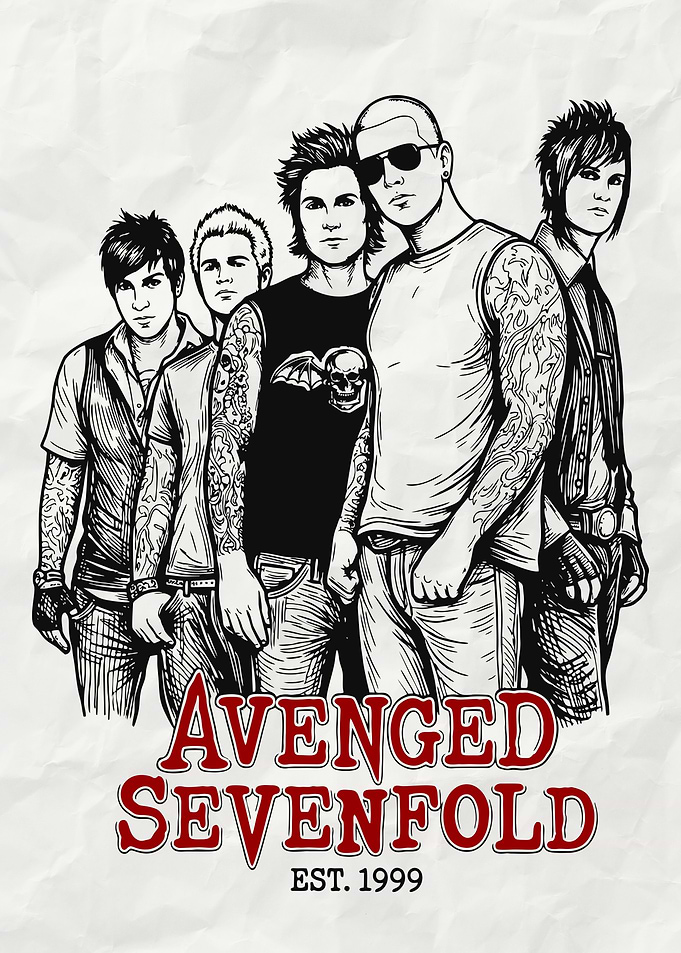 Avenged Sevenfold Band Illustration