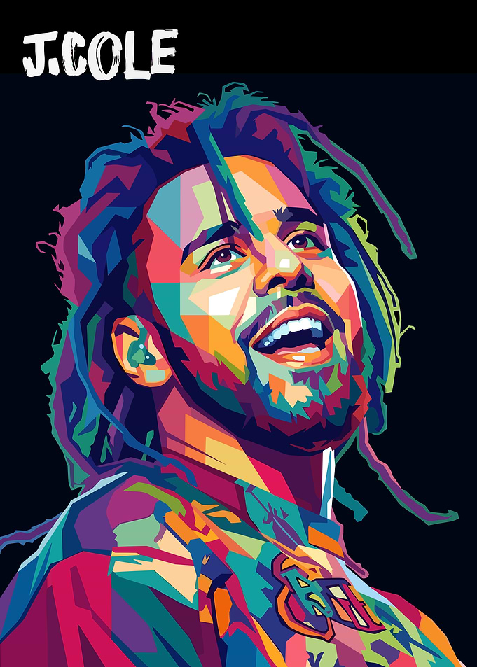 J. Cole Pop Art Portrait