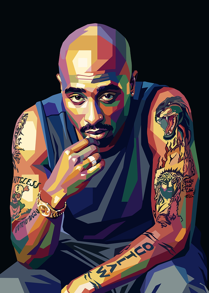 Tupac Shakur Pop Art Portrait