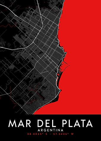 Mar del Plata Dark Map