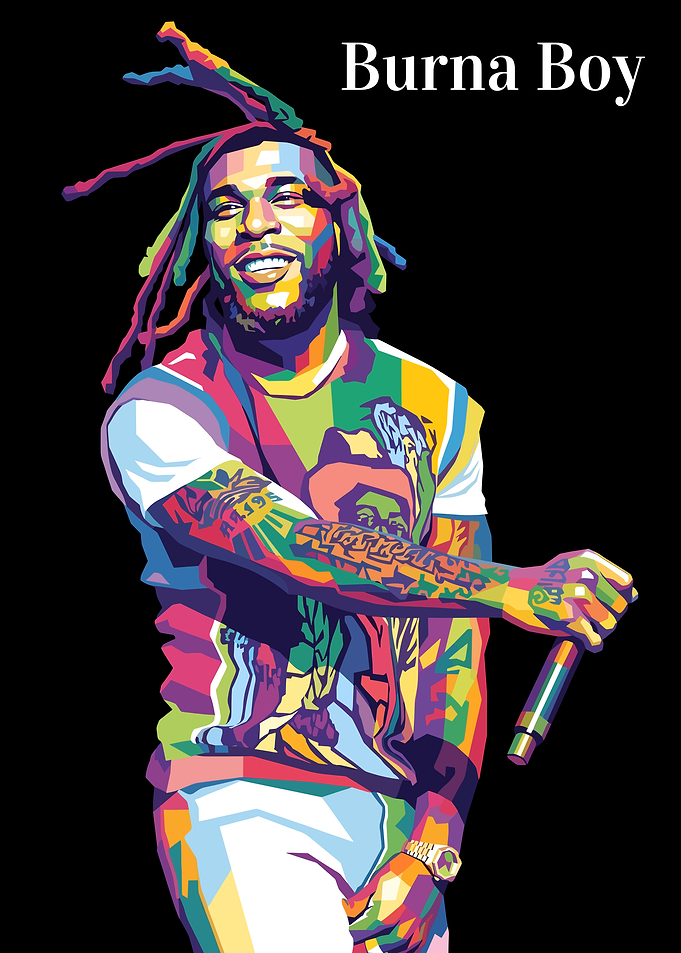Burna Boy Pop Art Portrait