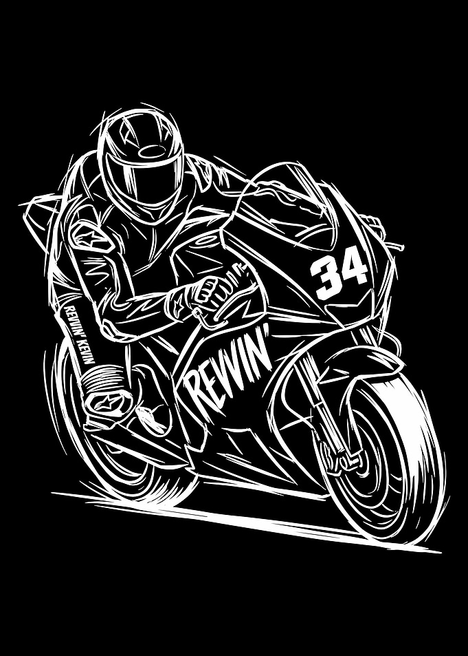 kevin motogp Racer with Number 34