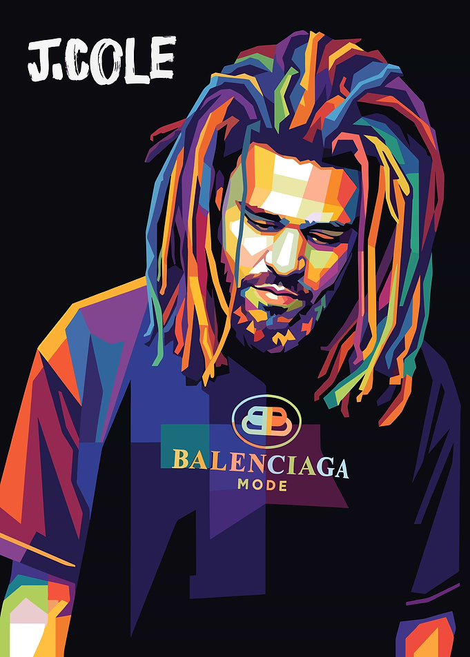 J. Cole Pop Art Portrait