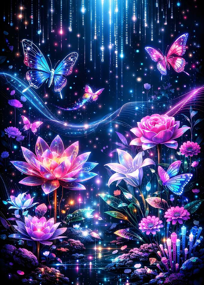 Enchanted Butterfly and Floral Dreamscape