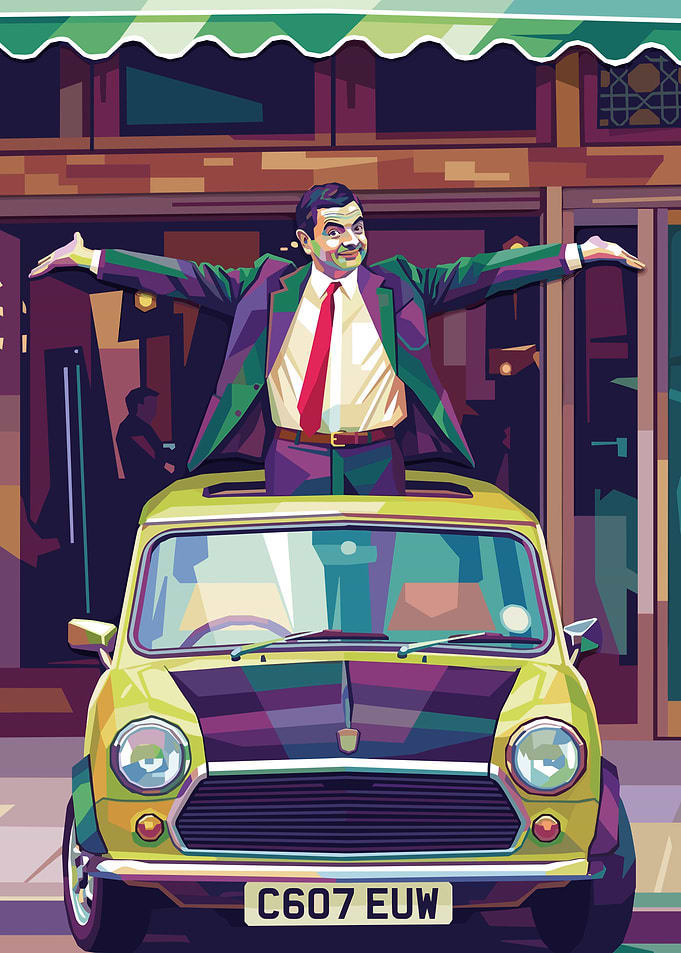 Mr. Bean and his Mini Cooper