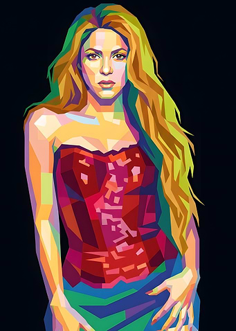 Shakira Pop Art Portrait