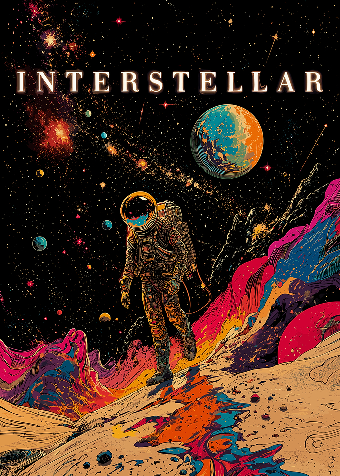 Interstellar Astronaut on Alien Planet