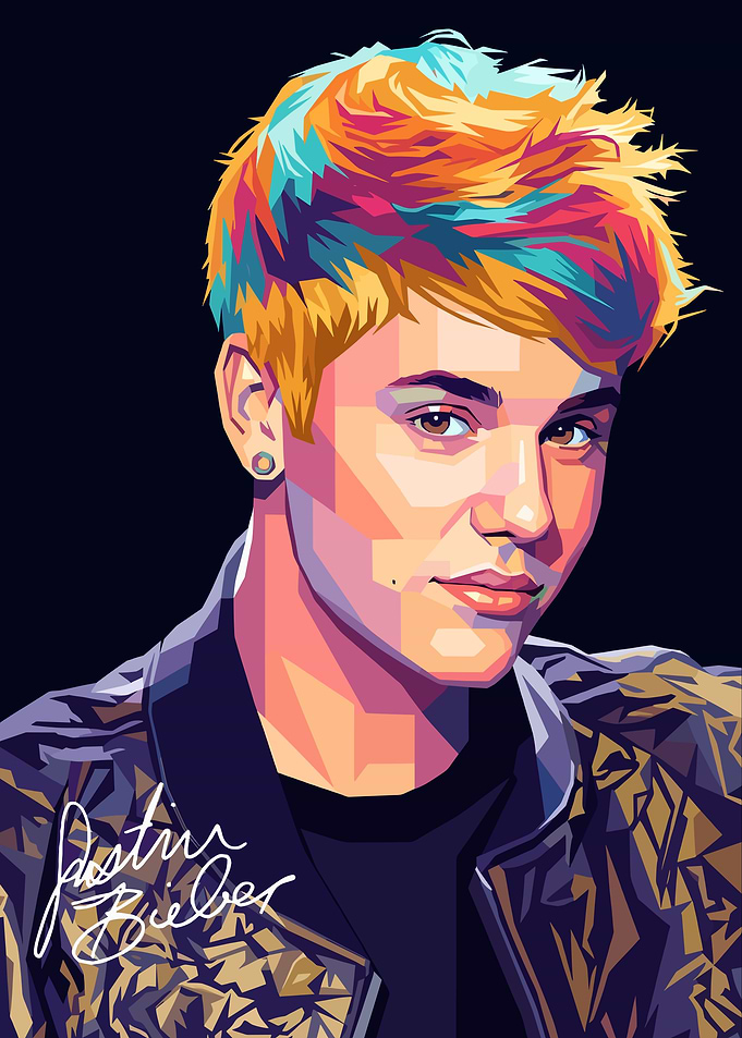 Justin Bieber Pop Art Portrait