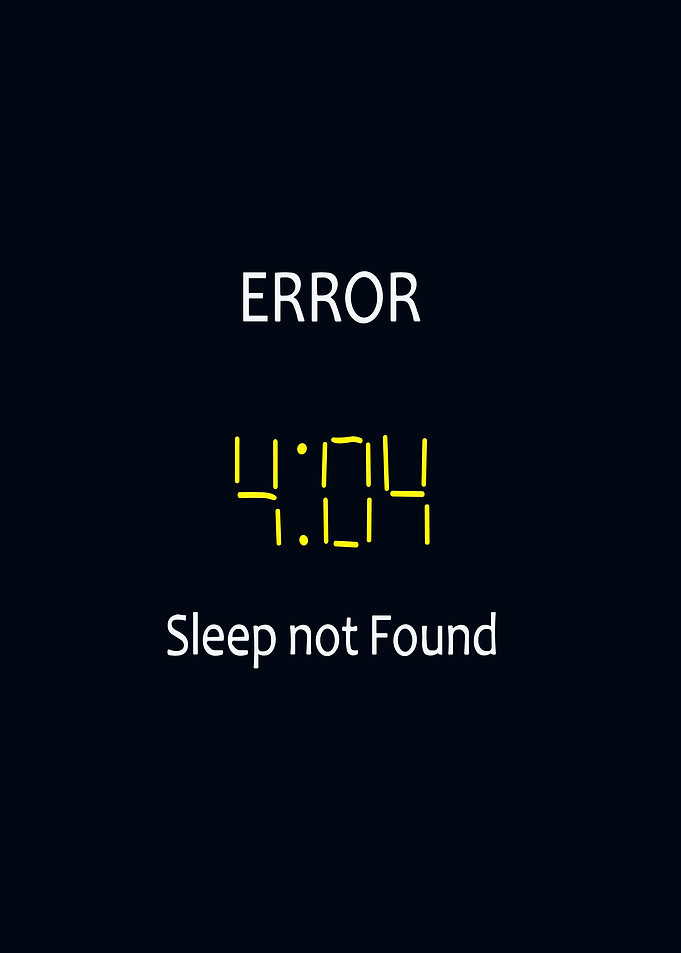 Funny Bedroom Error 404 Sleep Not Found