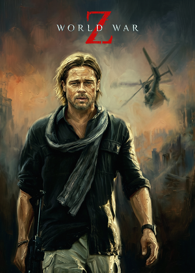 World War Z Brad Pitt Poster