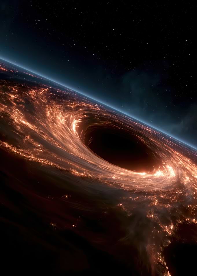 Black Hole Devouring Planet