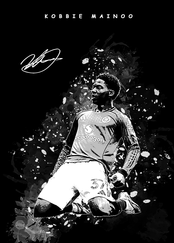 Kobbie Mainoo Soccer Player Portrait