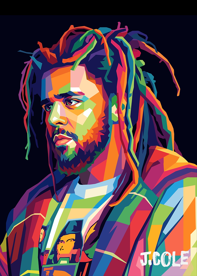 J. Cole Pop Art Portrait