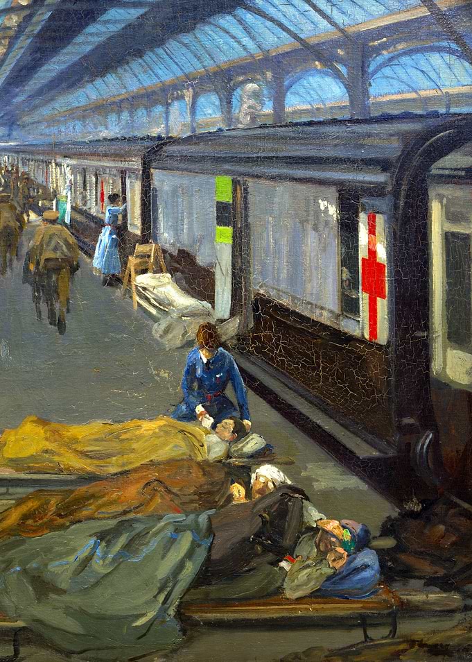 The Wounded at Dover by John Lavery WW1 Historical Painting