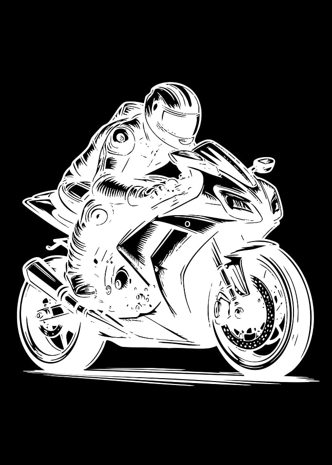 Motorcyclist on a Sportbike