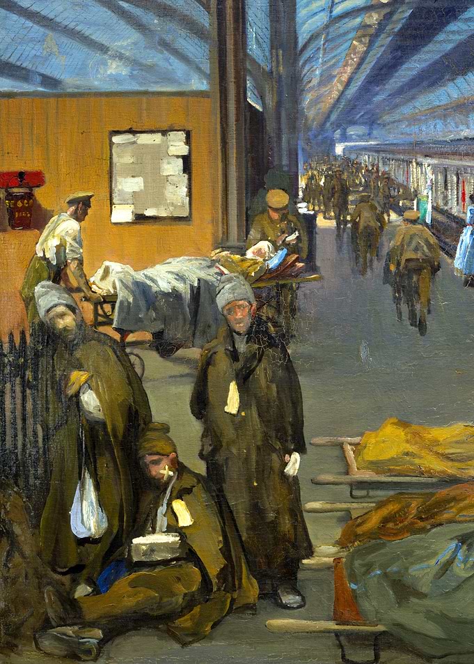 The Wounded at Dover by John Lavery WW1 Historical Painting