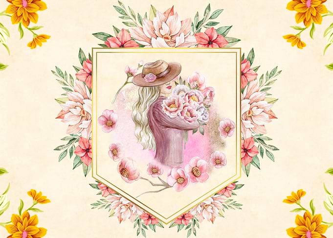 Lady of Spring – Pastel Floral Girl