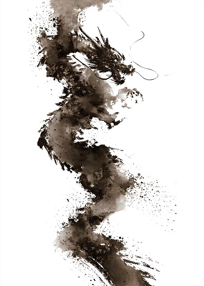 Ink Dragon Painting