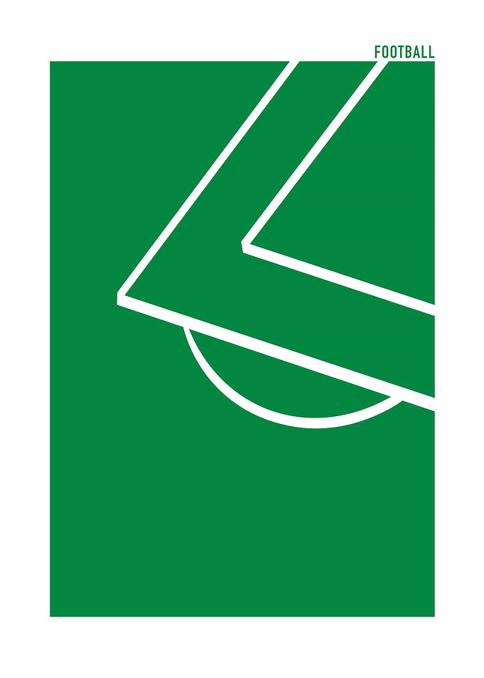 Minimalist Football Field Corner