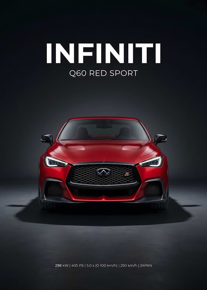 Infiniti Q60 Red Sport Car