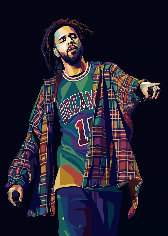 J. Cole Pop Art Portrait
