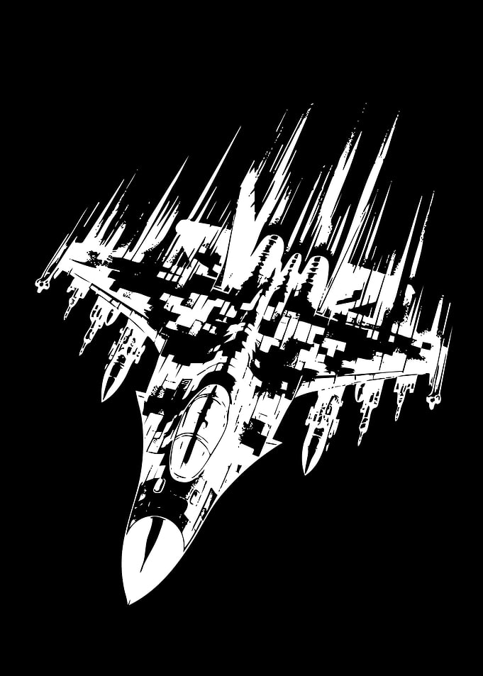 Abstract Fighter Jet Illustration