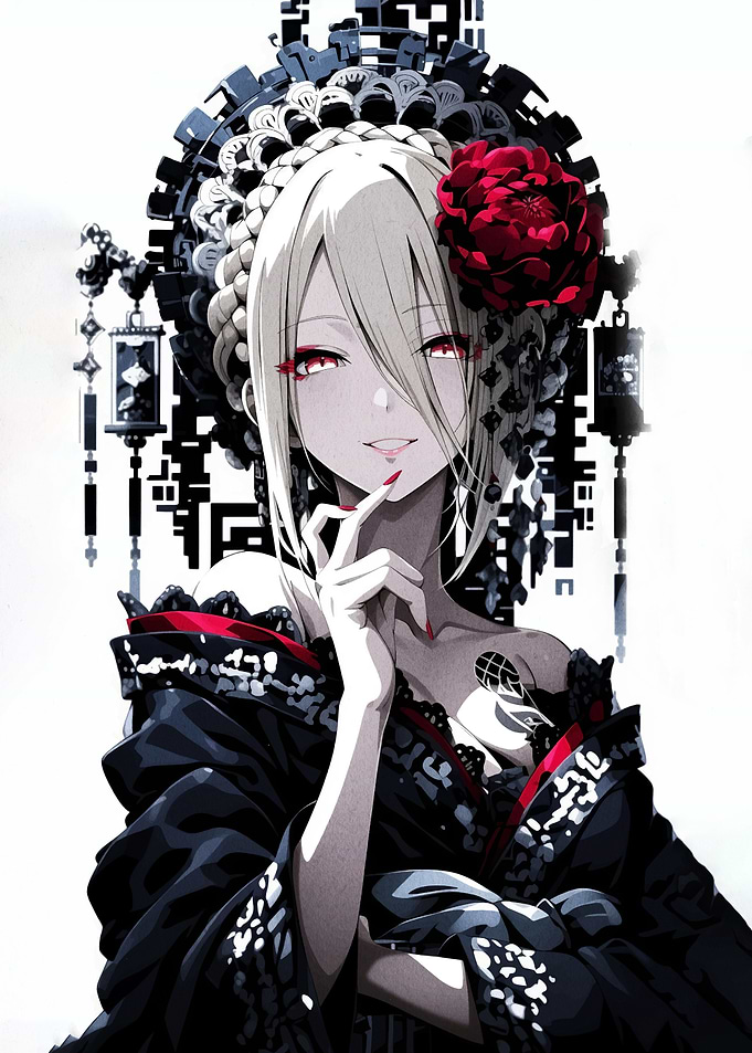 Anime Woman in Traditional Japanese Attire
