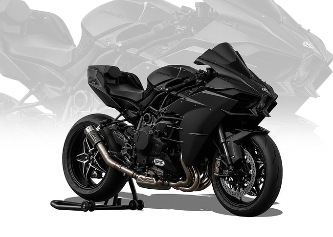 Black Matte Kawasaki Ninja H2R Motorcycle