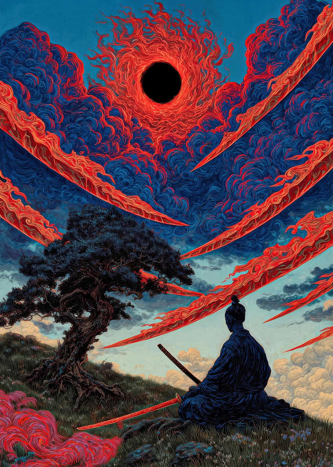 Samurai Under a Cosmic Eclipse