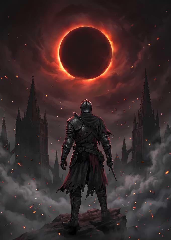 Knight Under a Solar Eclipse