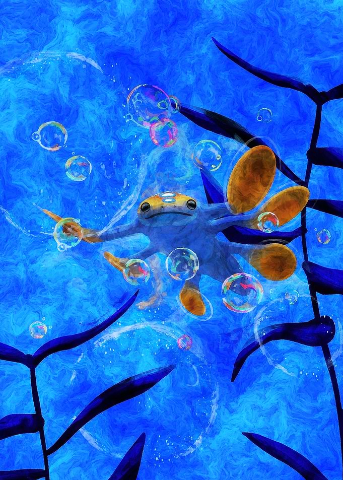 subnautica fins in water