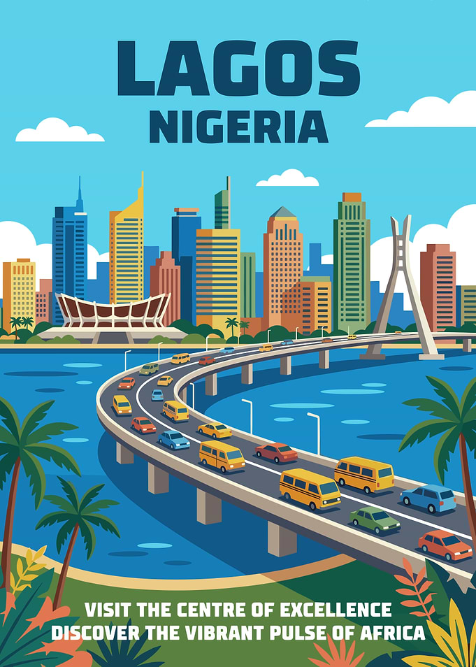 Lagos Nigeria Travel Poster
