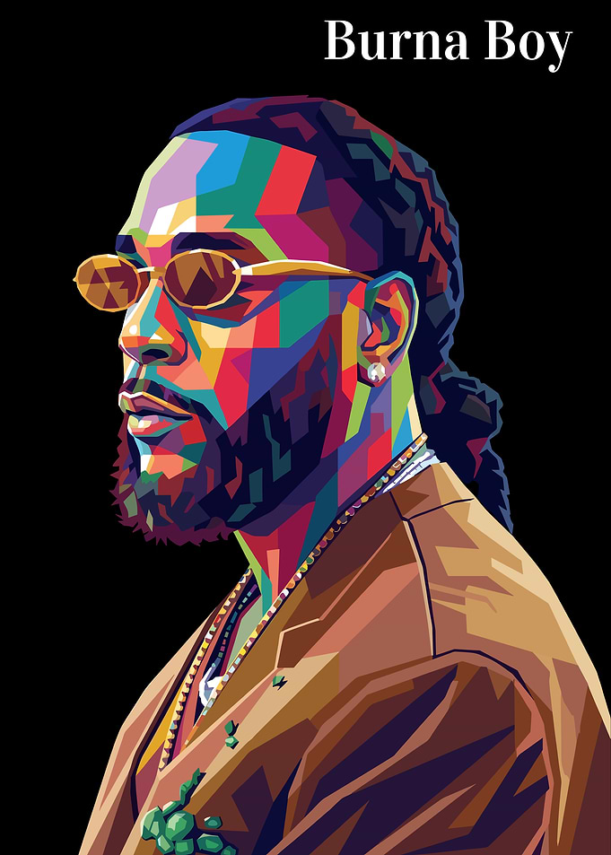 Burna Boy Pop Art Portrait