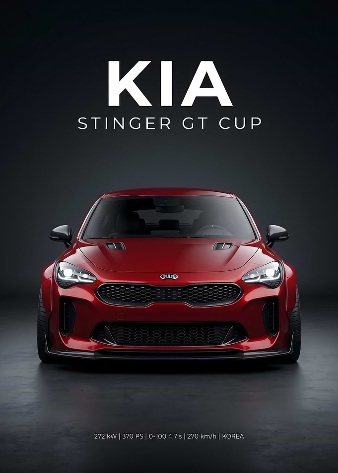Red Kia Stinger GT Cup Car
