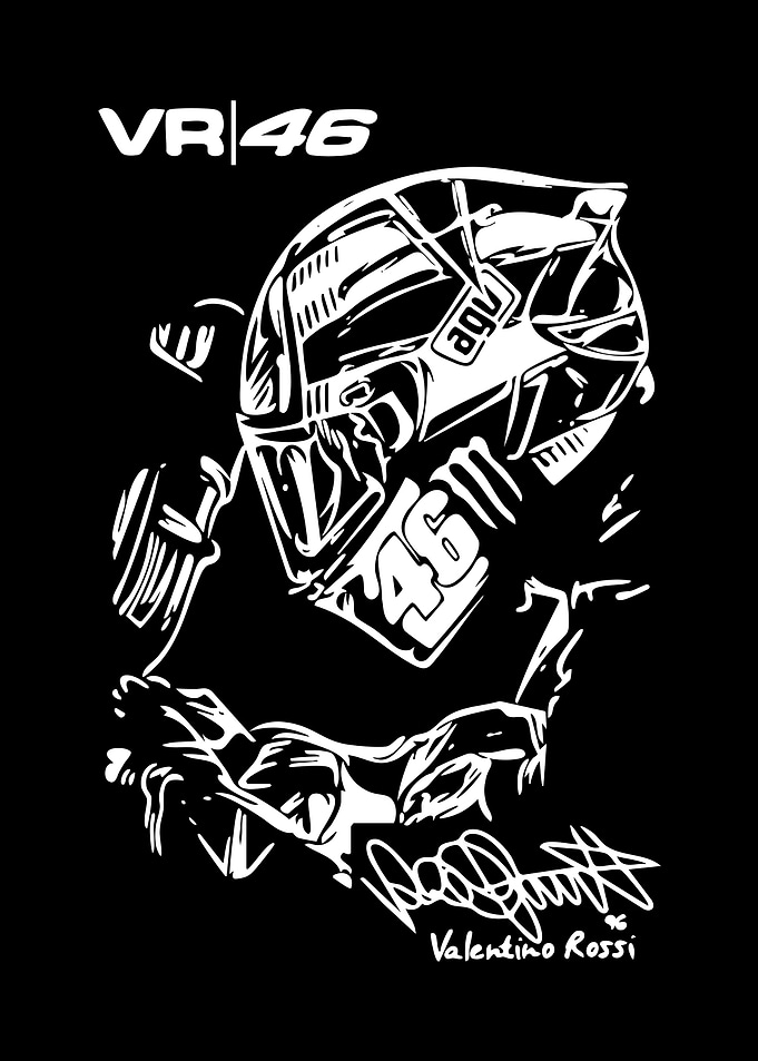 Valentino Rossi VR46 Helmet Art