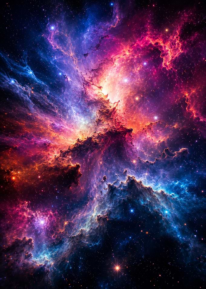 Vibrant Nebula in Deep Space
