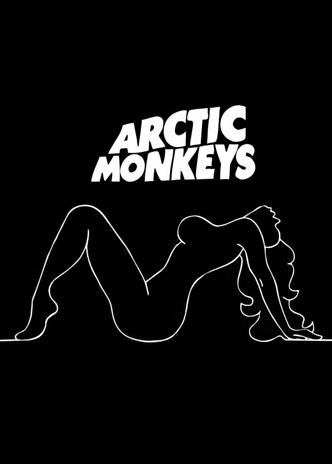 Arctic Monkeys logo with figure