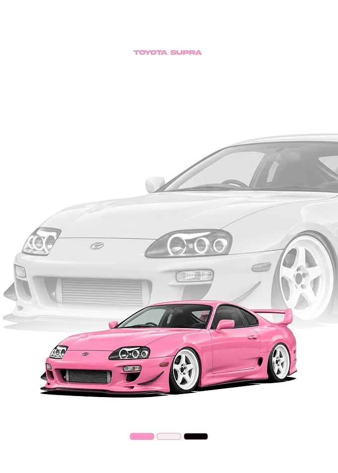 Pink Toyota Supra concept