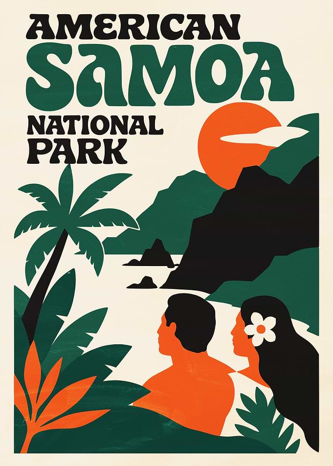 American Samoa National Park Vintage Poster