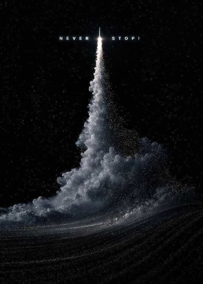 Rocket Launch in Space