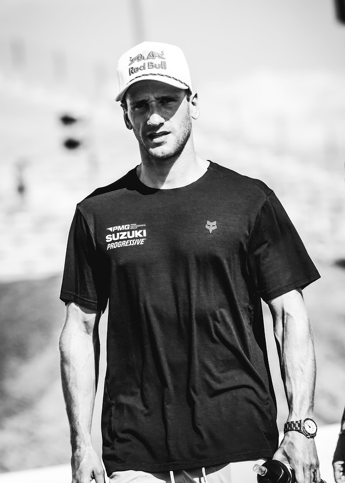 Man in Red Bull Hat and T-shirt