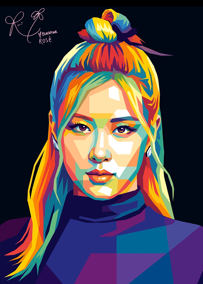 BLACKPINK Rosé Pop Art Portrait