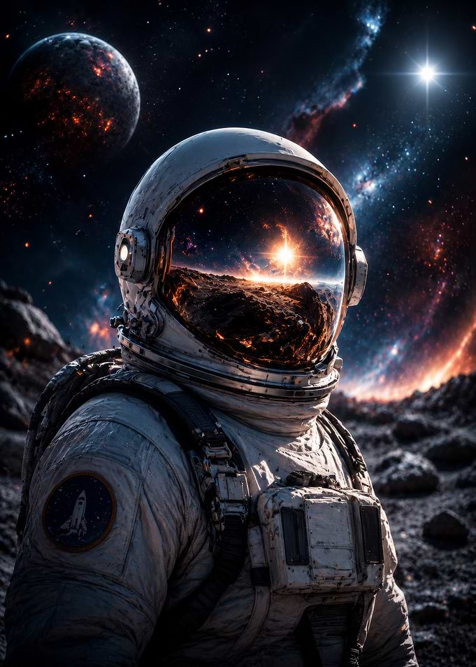 Astronaut Artemis 2 Earthrise