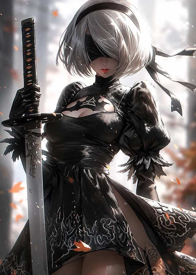 2B with Sword