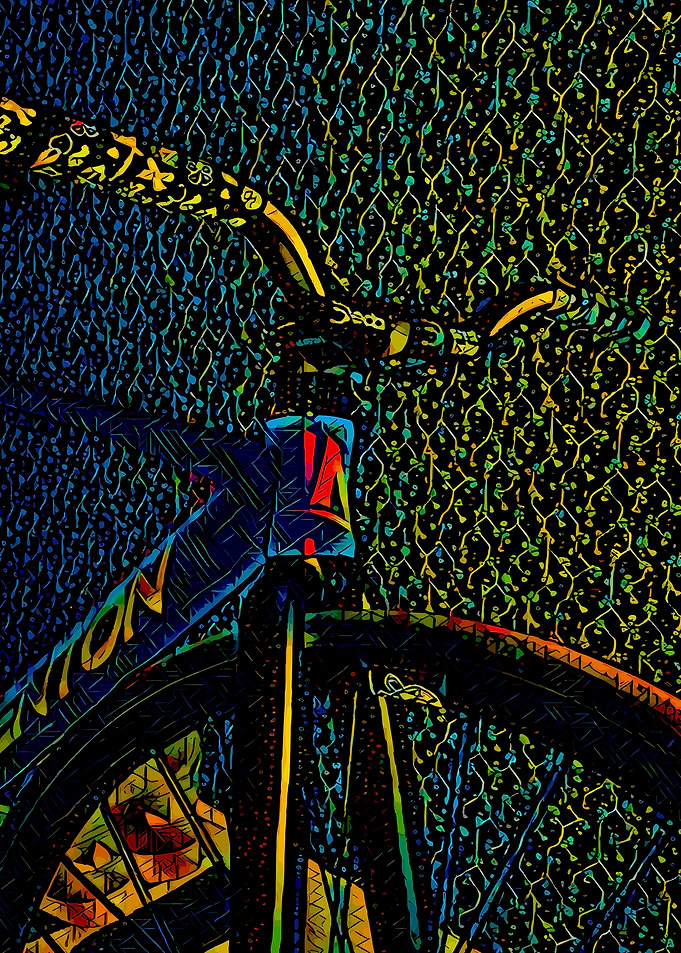 Abstract Bicycle Art