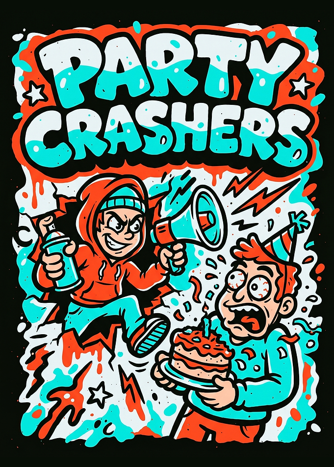 Party Crashers Graffiti Art
