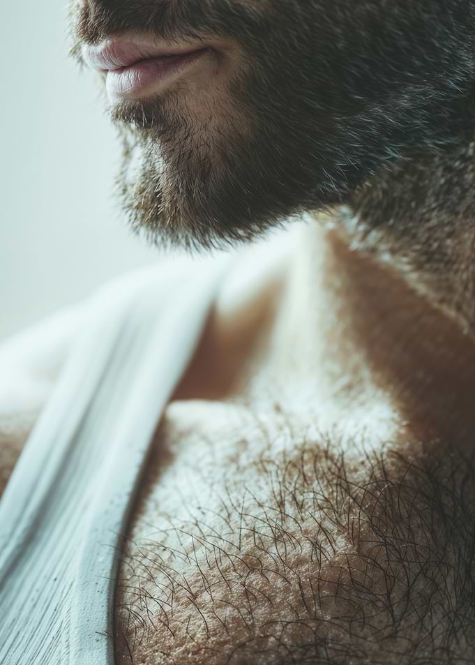 Bearded Man Hairy Chest Photography