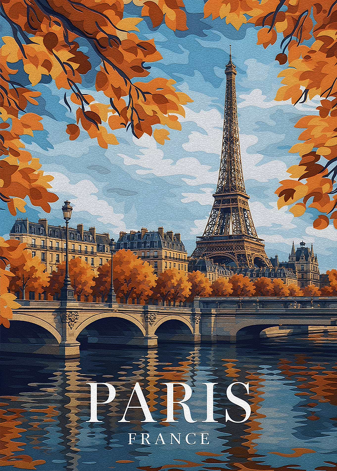 Paris Eiffel Tower Autumn