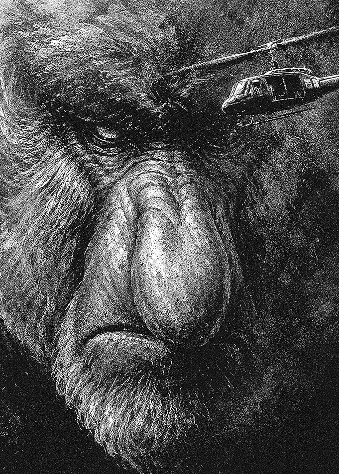 Giant Proboscis Monkey Kaiju vs Helicopter