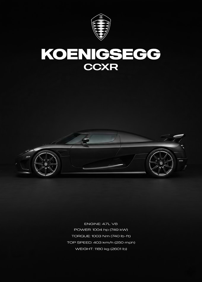 Koenigsegg CCXR Car Poster